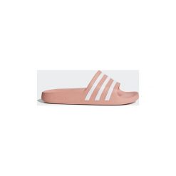 Klapki adidas Klapki adilette Aqua. Różowe klapki damskie Adidas, bez wzorów, bez obcasa. Za 79,95 zł.