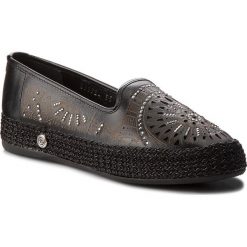 Espadryle BALDININI - 899924XDOME000000KBD Nero. Czarne espadryle damskie Baldinini, bez wzorów, ze skóry, bez obcasa, na płaskiej podeszwie. W wyprzedaży za 819,00 zł.