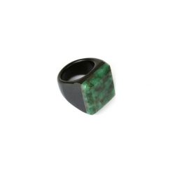 InspiRING Szmaragd Agat rozmiar 17. Zielone pierścionki damskie Brazi druse jewelry, z agatem. Za 370,00 zł.