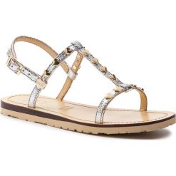 Sandały LOVE MOSCHINO - JA16411G07JG0902 Argento. Szare klapki damskie Love Moschino, bez wzorów, ze skóry ekologicznej, bez obcasa. W wyprzedaży za 339,00 zł.