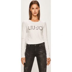 Liu Jo - Longsleeve. Białe bluzki damskie Liu Jo, s, z aplikacjami, z elastanu, casualowe, z okrągłym kołnierzem, z długim rękawem. W wyprzedaży za 129,90 zł.