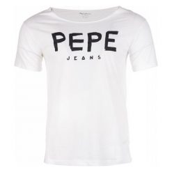 Pepe Jeans T-Shirt Męski Distor L Biały. Białe t-shirty męskie marki Pepe Jeans, m, bez wzorów, z bawełny, bez kołnierzyka. W wyprzedaży za 146,00 zł.