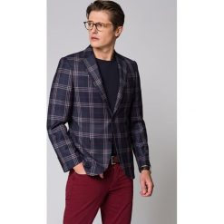 Marynarka w Kratę Bohemia. Czerwone marynarki męskie LANCERTO, na lato, m, bez wzorów, z tkaniny, eleganckie. W wyprzedaży za 599,90 zł.
