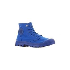 Buty Palladium Mono Chrome 73089-427-M. Niebieskie trampki męskie Palladium, bez wzorów, bez zapięcia. Za 222,23 zł.