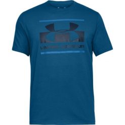 Under Armour Blocked Sportstyle Logo 1305667-487. Niebieskie t-shirty męskie Under Armour, m, bez wzorów, z bawełny, bez kołnierzyka. W wyprzedaży za 79,99 zł.