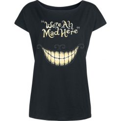 Alicja w Krainie Czarów Grinsekatze - Mad Mouth Koszulka damska czarny. Czarne t-shirty damskie marki Alicja w Krainie Czarów, xxl, z nadrukiem, z dekoltem w łódkę. Za 74,90 zł.