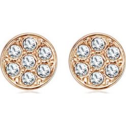 Kolczyki damskie: Pozłacane kolczyki-wkrętki z kryształkami Swarovski