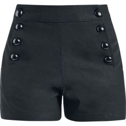 Szorty damskie: Voodoo Vixen Clare Button Shorts Krótkie spodenki damskie czarny