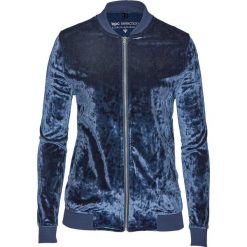 Bluza rozpinana aksamitna bonprix ciemnoniebieski. Niebieskie bluzy damskie bonprix, bez wzorów, bez rękawów, bez kaptura. Za 49,99 zł.