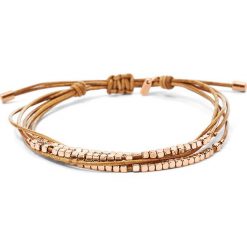 Fossil - Bransoletka. Żółte bransoletki damskie Fossil, ze skóry, metalowe. W wyprzedaży za 99,90 zł.