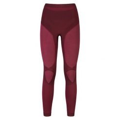 Spodnie sportowe damskie: Odlo Spodnie damskie Evolution X-warm bordowe r. S