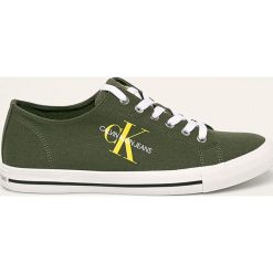 Calvin Klein Jeans - Tenisówki. Czarne trampki męskie Calvin Klein Jeans, bez wzorów, z jeansu, na sznurówki. W wyprzedaży za 269,90 zł.