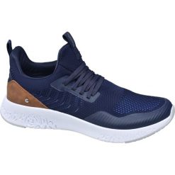 Sneakersy męskie Bench granatowe. Niebieskie sneakersy męskie Bench, bez zapięcia. Za 159,90 zł.