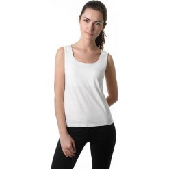 Top w kolorze białym. Białe topy damskie Far Far Fashion, Ryłko by Agnes&Paul, bez wzorów, z dekoltem karo. W wyprzedaży za 49,95 zł.