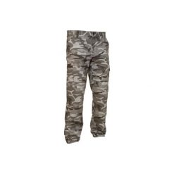 Spodnie myśliwskie Steppe 300 woodland. Szare spodnie męskie SOLOGNAC, xl, bez wzorów, z bawełny, sportowe. Za 69,99 zł.
