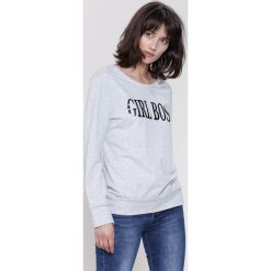 Bluzy rozpinane damskie: Szara Bluza Girl Rule