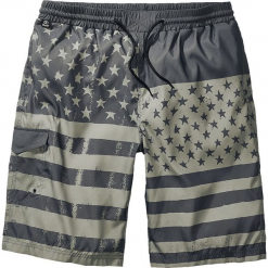 Brandit Swimshorts Stars & Stripes Kąpielówki ciemnoszary/oliwkowy. Szare kąpielówki męskie marki Brandit, l. Za 62,90 zł.