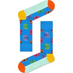 Happy Socks - Skarpety Dollar Sock x Andy Warhol. Niebieskie skarpetki damskie Happy Socks, bez wzorów, z elastanu. Za 54,90 zł.