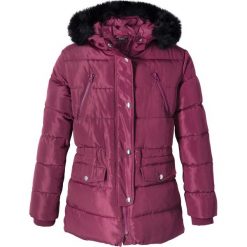 Kurtka parka z kapturem bonprix jeżynowy. Fioletowe kurtki dziewczęce bonprix, bez wzorów, z kapturem. Za 179,99 zł.