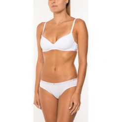 Biustonosz z fiszbiną Emporio Armani Underwear 164001 9A263 00010. Białe biustonosze Emporio Armani Underwear, bez wzorów, z elastanu. W wyprzedaży za 129,00 zł.
