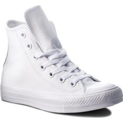 Trampki CONVERSE - Ct A/S Lthr Hi 1T406 White Monochrome. Białe półbuty damskie Converse, bez wzorów, ze skóry, bez zapięcia. W wyprzedaży za 279,00 zł.