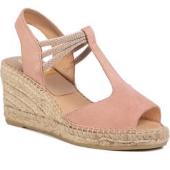 Espadryle KANNA - 20KV20001 Ante Factor. Różowe espadryle damskie Kanna, bez wzorów, ze skóry, bez obcasa, na obcasie. Za 369,00 zł.
