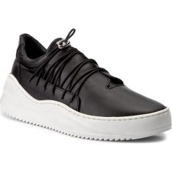 Sneakersy BRONX - BspaceX 66039-B Black 01. Czarne półbuty damskie marki Bronx, na co dzień, bez wzorów, ze skóry, bez obcasa, na płaskiej podeszwie, bez zapięcia. W wyprzedaży za 279,00 zł.