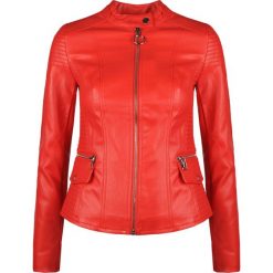 Guess Kurtka "Biker". Kurtki damskie Guess, z aplikacjami, ze skóry ekologicznej. Za 299,00 zł.