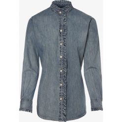 Lauren Ralph Lauren - Bluzka damska, niebieski. Niebieskie bluzki damskie Lauren Ralph Lauren, xs, bez wzorów, z jeansu, klasyczne, z klasycznym kołnierzykiem, bez rękawów. Za 579,95 zł.