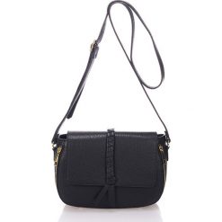 Torebki klasyczne damskie: Skórzana torebka w kolorze czarnym – 26 x 18 x 10 cm