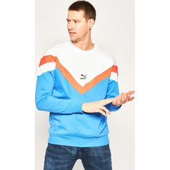 Bluza Puma Iconic Mcs Crew Ft 596442. Niebieskie bluzy męskie Puma, xl, bez wzorów, z bawełny, bez kołnierzyka, bez rękawów, bez kaptura. W wyprzedaży za 179,00 zł.