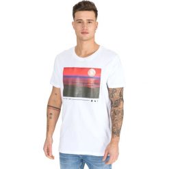 Jack & Jones Scape Koszulka Biały. Białe podkoszulki męskie xl, z nadrukiem, z bawełny, krótkie. Za 87,95 zł.