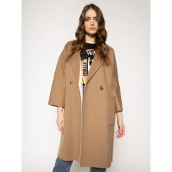 Płaszcz przejściowy Weekend Max Mara Balia 50110107. Brązowe płaszcze damskie Weekend Max Mara, bez wzorów, z wełny. W wyprzedaży za 1849,00 zł.