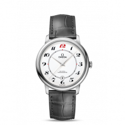 OMEGA RABAT ZEGAREK De Ville Prestige 424.53.40.20.04.002. Czerwone zegarki męskie OMEGA, złote. W wyprzedaży za 42140,00 zł.