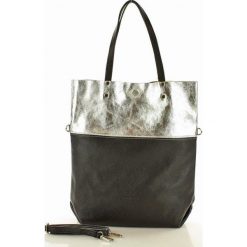 Torebka skórzana Brigida MAZZINI czarna / silver. Czarne torebki worki MAZZINI, ze skóry, duże. Za 279,00 zł.