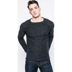 Review - Sweter. Niebieskie swetry klasyczne męskie marki Review, xl, z bawełny, z okrągłym kołnierzem. W wyprzedaży za 79,90 zł.