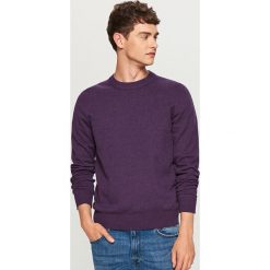 Gładki sweter - Fioletowy. Fioletowe swetry klasyczne męskie Reserved, l. Za 79,99 zł.