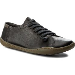 Półbuty CAMPER - Peu Cami 20848-017 Black. Czarne półbuty damskie Camper, na co dzień, bez wzorów, ze skóry, bez obcasa, na płaskiej podeszwie, bez zapięcia. Za 565,00 zł.