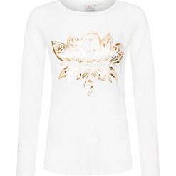 T-shirt z długim rękawem DEHA HARMONIC. Białe bluzki damskie Deha, z nadrukiem, z bawełny, z okrągłym kołnierzem. Za 250,00 zł.