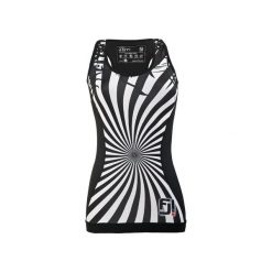 TOP EXCLUSIVE SHAPE ZEBRA. Czarne topy sportowe damskie marki Feelj!, s, z motywem zwierzęcym, z dzianiny. Za 159,00 zł.