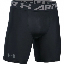 Under Armour HeatGear Armour Mid Compression Shorts 1289566-001. Czarne bokserki męskie Under Armour, bez wzorów, z elastanu. W wyprzedaży za 89,99 zł.