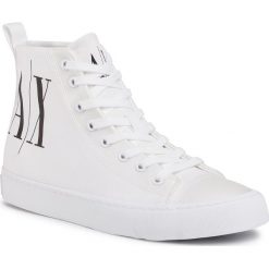 Trampki ARMANI EXCHANGE - XDZ012 XV309 00152 Op.White. Białe półbuty damskie Armani Exchange, bez wzorów, z materiału, bez obcasa, bez zapięcia. Za 519,00 zł.