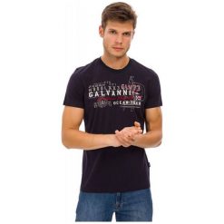 Galvanni T-Shirt Męski Birkerod Xl Ciemnoniebieski. Czarne koszulki męskie GALVANNI, xl, z nadrukiem, bez kołnierzyka. Za 129,00 zł.