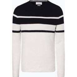 Marc O'Polo Denim - Sweter męski, niebieski. Niebieskie swetry męskie marki Marc O'Polo DENIM, xl, w paski, z denimu, polo, bez kaptura. Za 379,95 zł.