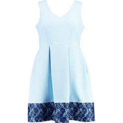 Sukienki hiszpanki: Closet Curves Sukienka letnia light blue with navy lace