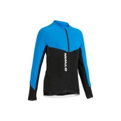 Bluza na rower 500 JR. Niebieskie bluzy męskie marki B'TWIN, z długim rękawem, długie. Za 79,99 zł.