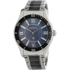 Zegarek kwarcowy w kolorze srebrno-granatowym. Niebieskie, analogowe zegarki damskie Esprit Watches, ceramiczne. W wyprzedaży za 272,95 zł.