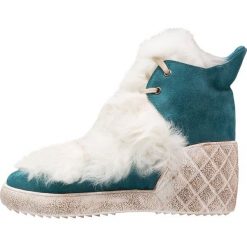 Buty zimowe damskie: Everybody Botki na koturnie petrolio