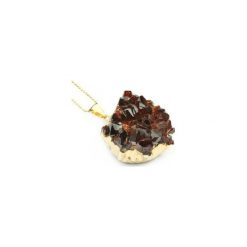 Colare Cytryn Duży złoto. Pomarańczowe naszyjniki damskie Brazi druse jewelry, z cytrynem, srebrne. Za 200,00 zł.