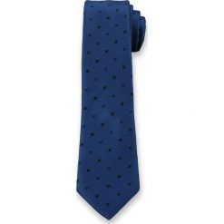 Elegancki Krawat Męski w Małe Kwadraciki - 6 cm - Angelo di Monti, Niebieski KRADM1294. Niebieskie krawaty męskie Angelo di Monti, bez wzorów, eleganckie. Za 25,00 zł.